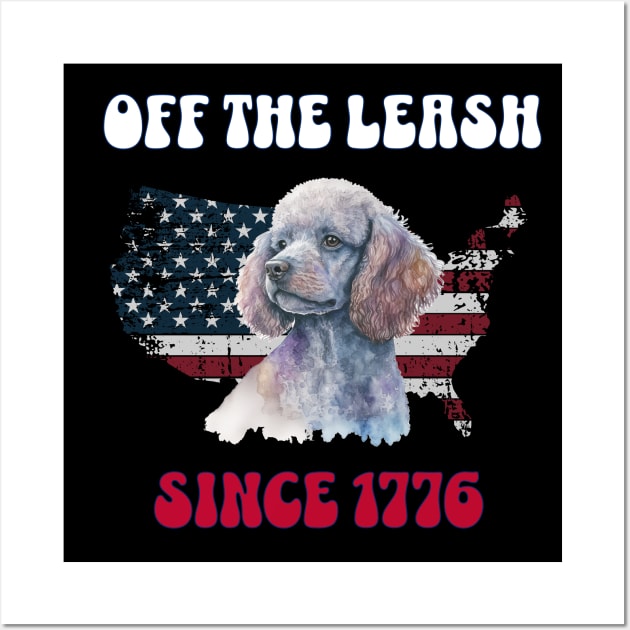 4th of July Independence Day Funny Design for Dog Lovers Wall Art by EndlessDoodles